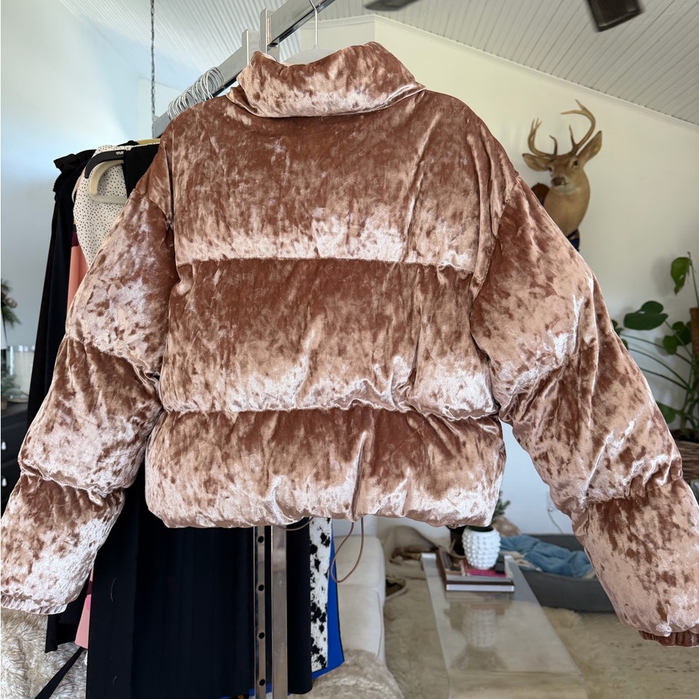 Fabletics Velvet Blush Puffer Jacket - Picture 3 of 5